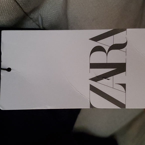 Zara Satin Effect Shoulder Pad Dress - Picture 4 of 4